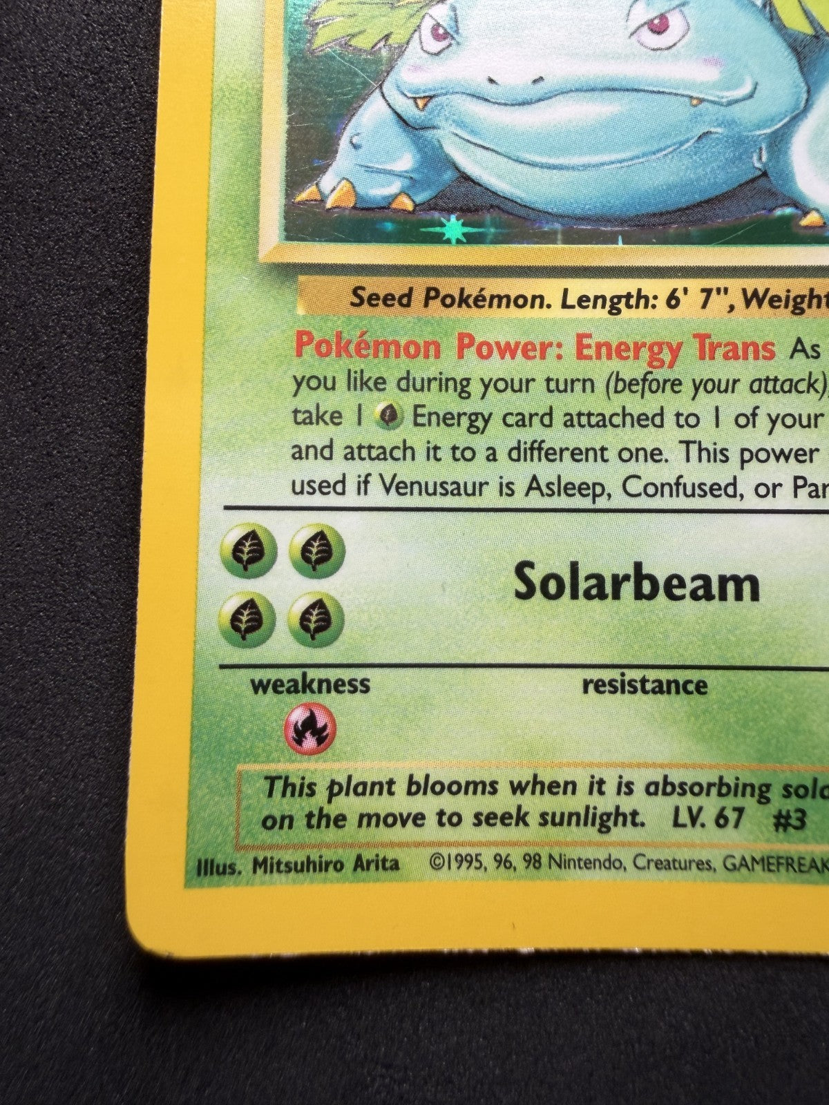 Pokemon Venusaur Holo Rare Base Set Unlimited 15/102 WOTC 1999 - LP