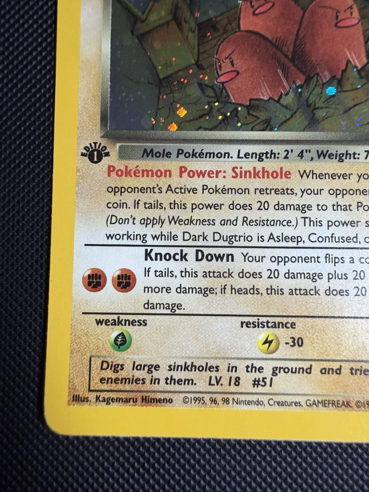 Dark Dugtrio 6/82 1st Edition Holo Team Rocket Pokemon - NM