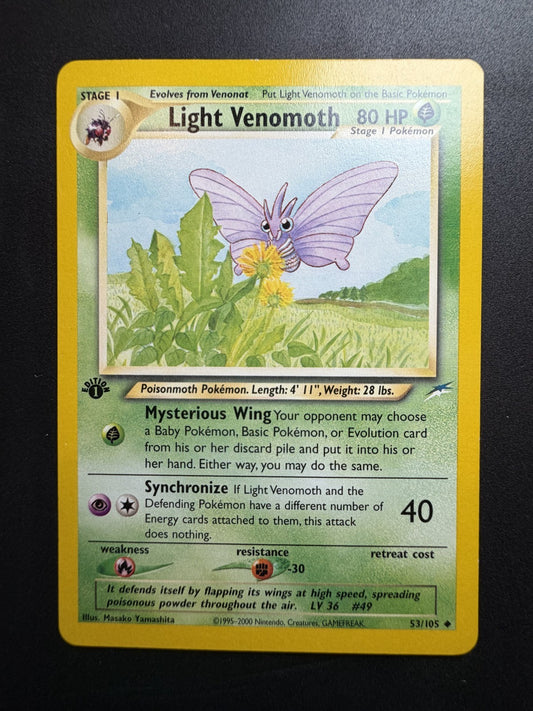 Light Venomoth 53/105 Neo Destiny Unlimited 2002 Pokemon Card - NM