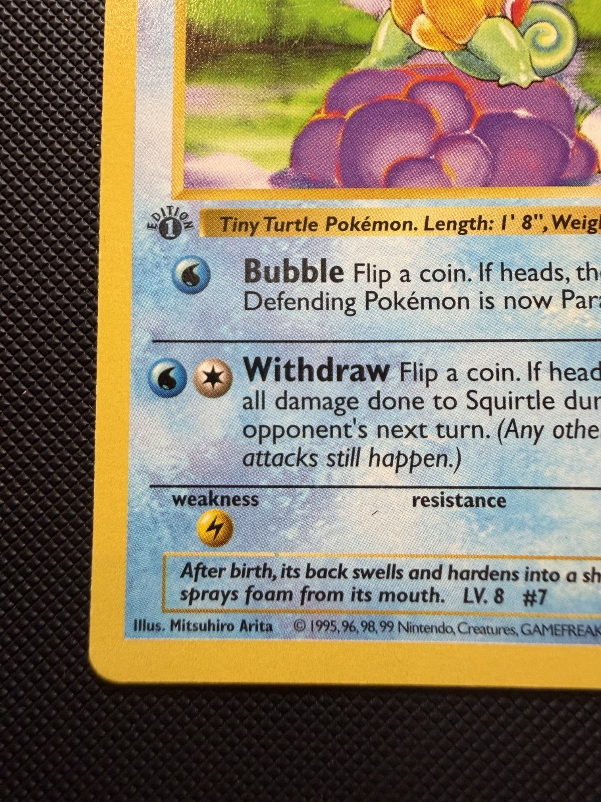 Squirtle 63/102 1st Edition Shadowless Pokemon - LP+