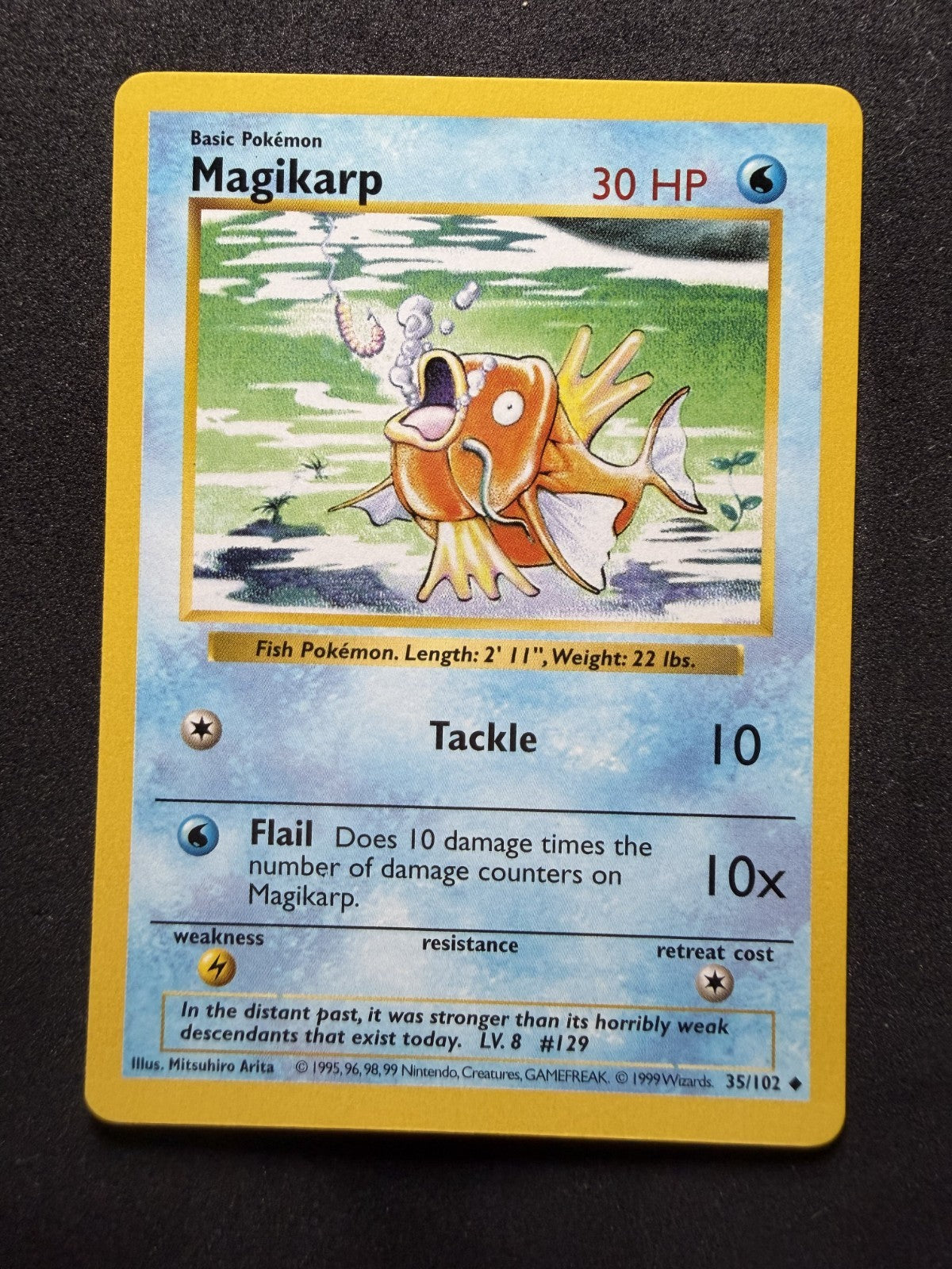 Pokemon TCG: Magikarp Shadowless Base Set Uncommon 35/102 - NM/M