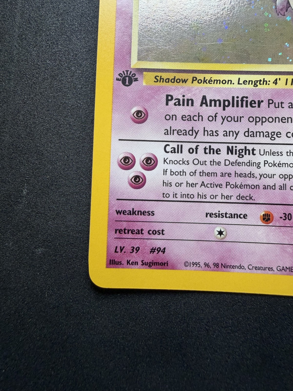 Sabrina's Gengar 14/132 Gym Heroes 1st Ed Holo Vintage Pokemon - & SWIRLLL - VLP