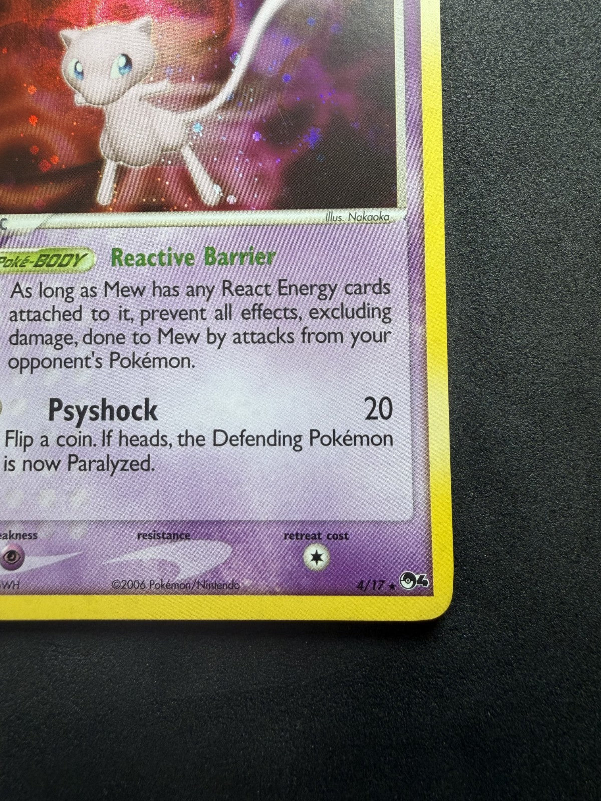 Mew - 4/17 - 2006 Pop Series 4 Promo - Holo Rare - & SWIRL - NM