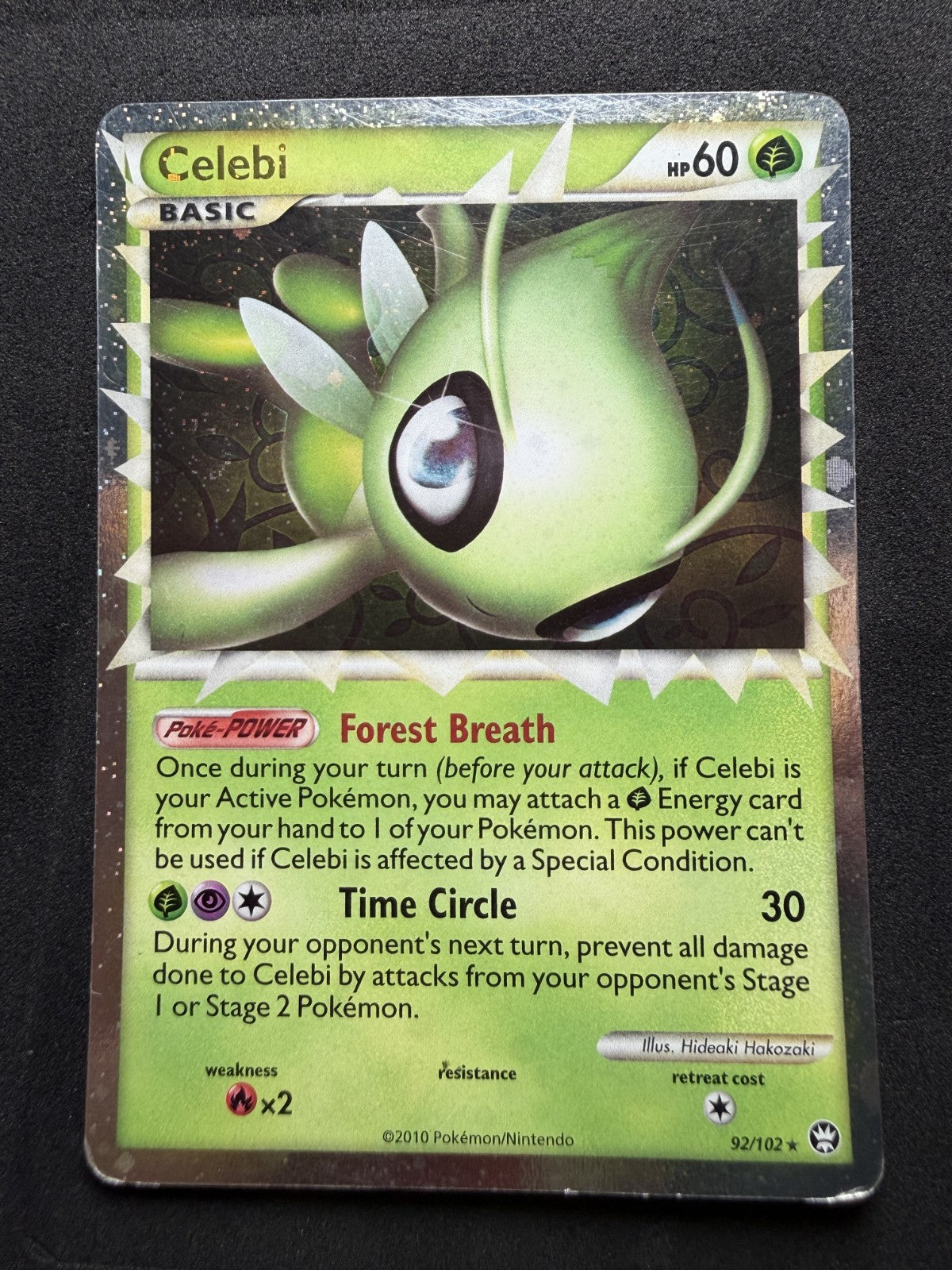 Pokémon TCG Celebi Prime Ultra Rare Holo Triumphant 2010 92/102 - *Miscut??* - MP