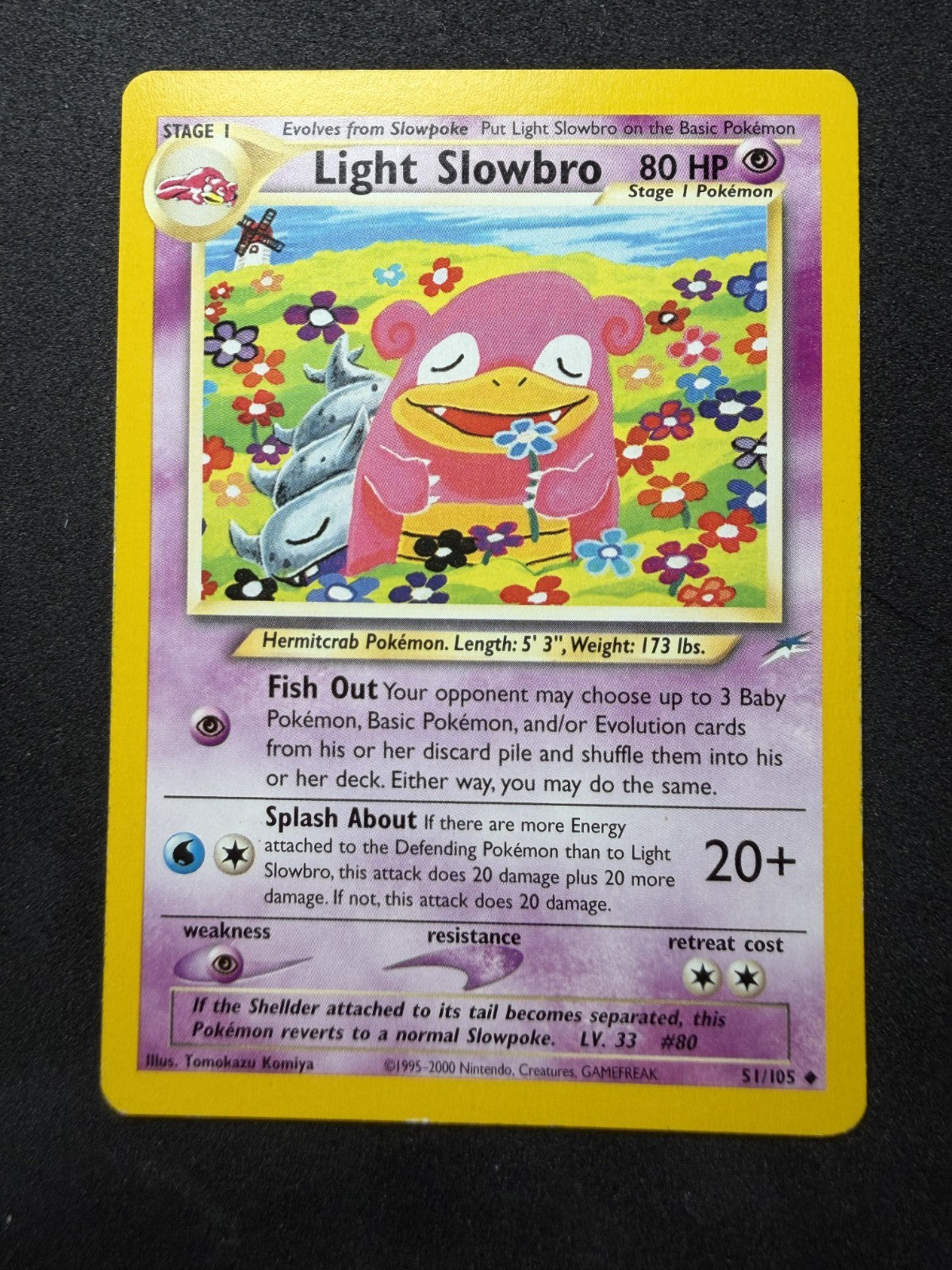 Pokemon TCG: Light Slowbro #51 Pokemon Neo Destiny - LP