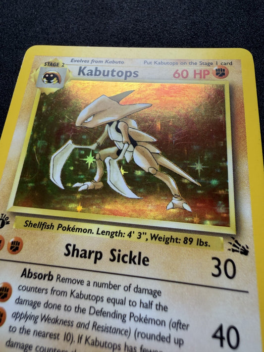 1999 Pokemon WOTC Kabutops 9/62 Fossil 1st Edition Holo - LP