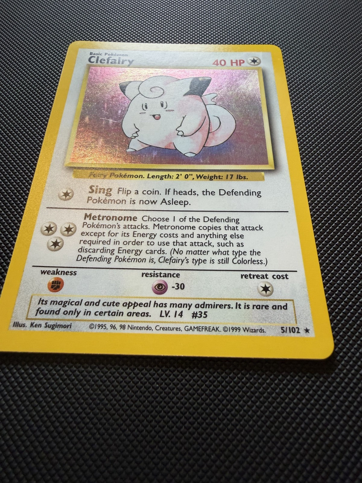 Pokemon TCG Cards Clefairy 5/102 Base Set Holo Rare - NM