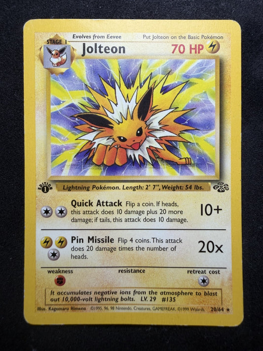 Pokemon TCG: Jolteon [1st Edition] #20 Pokemon Jungle Non Holo - MP