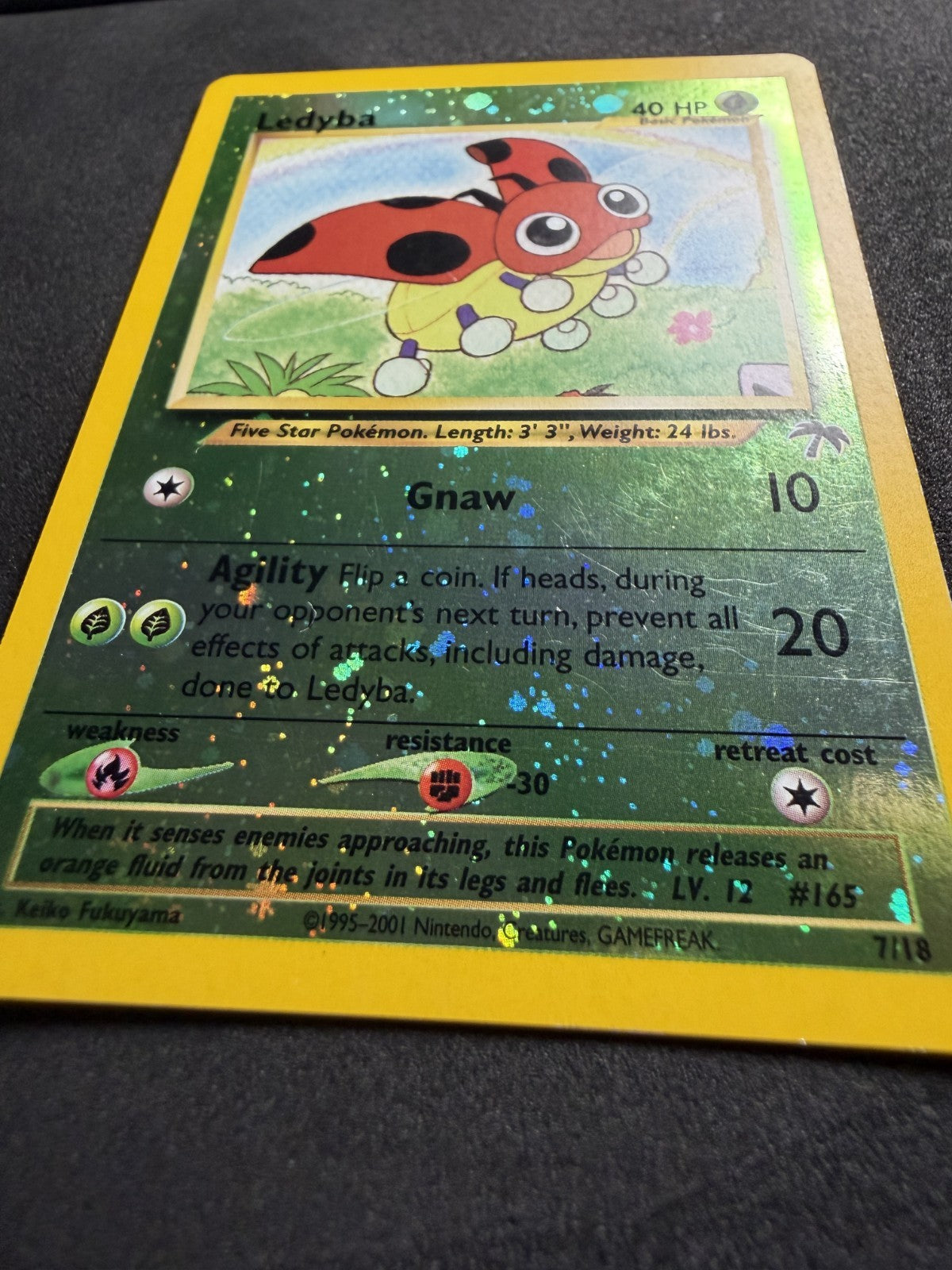 Ledyba - 7/18 - Holo Rare - Southern Islands - Pokemon Card - LP