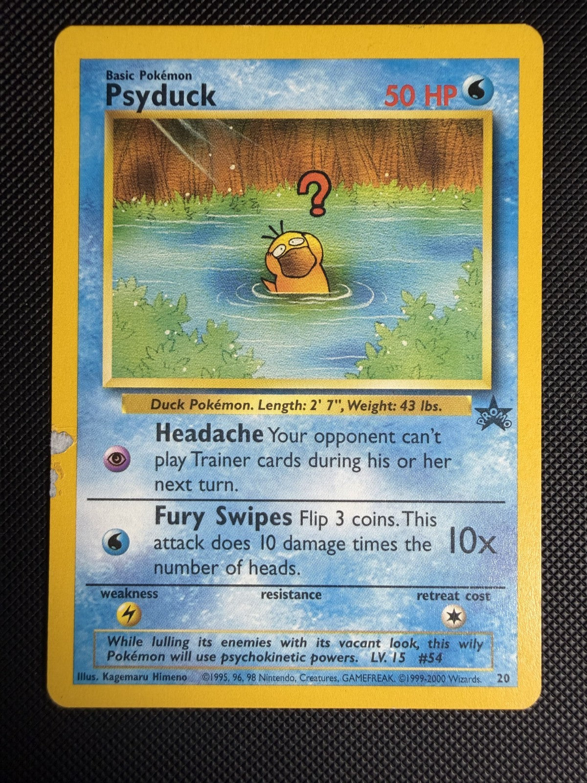 Pokemon Psyduck 20/53 Wotc Black Star Promo - DMG
