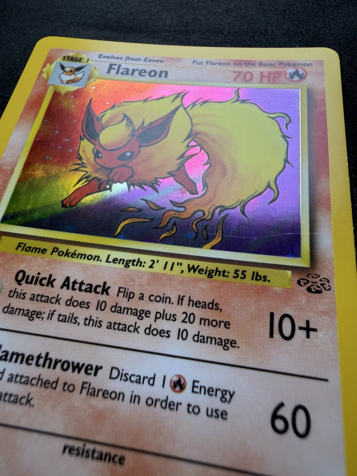 Pokemon TCG: Flareon #3 Pokemon Jungle Holo - NM