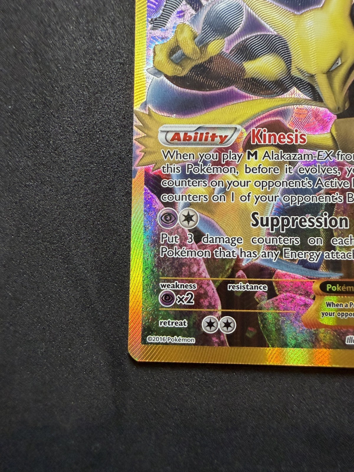 Pokémon TCG Alakazam-EX Fates Collide 125/124 Holo Secret Rare - NM
