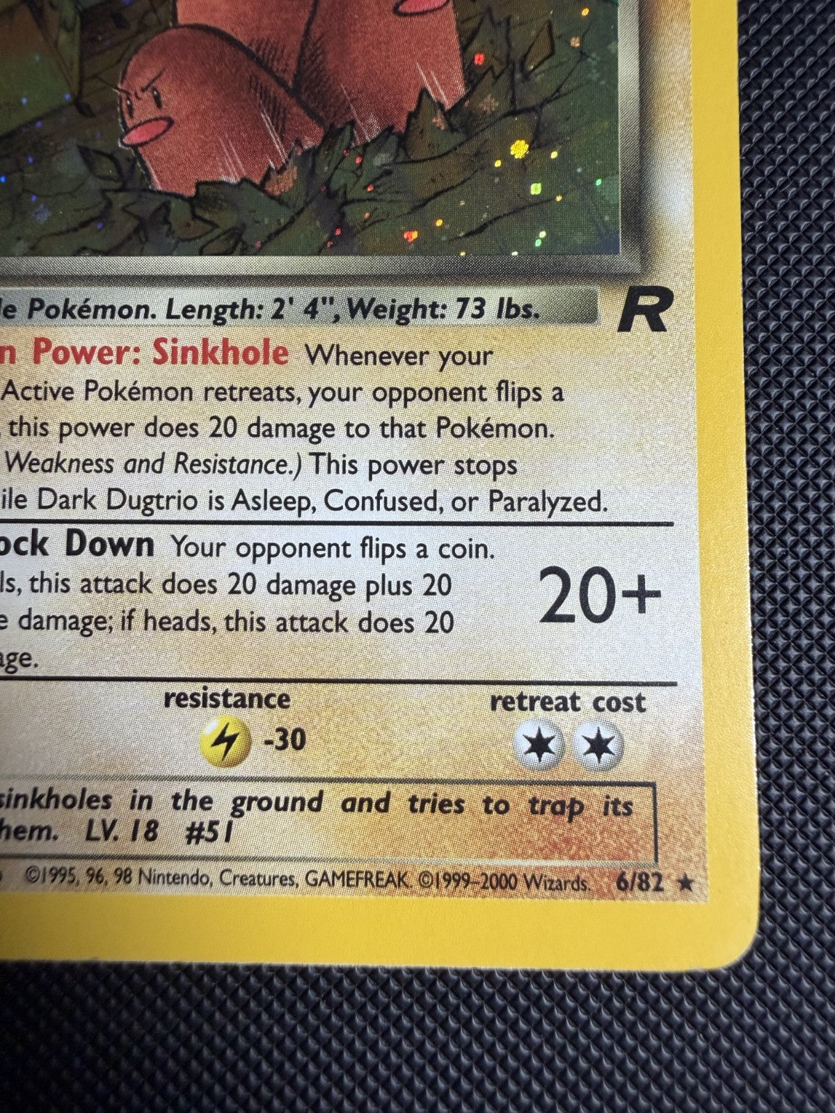 Dark Dugtrio 6/82 1st Edition Holo Team Rocket Pokemon - NM