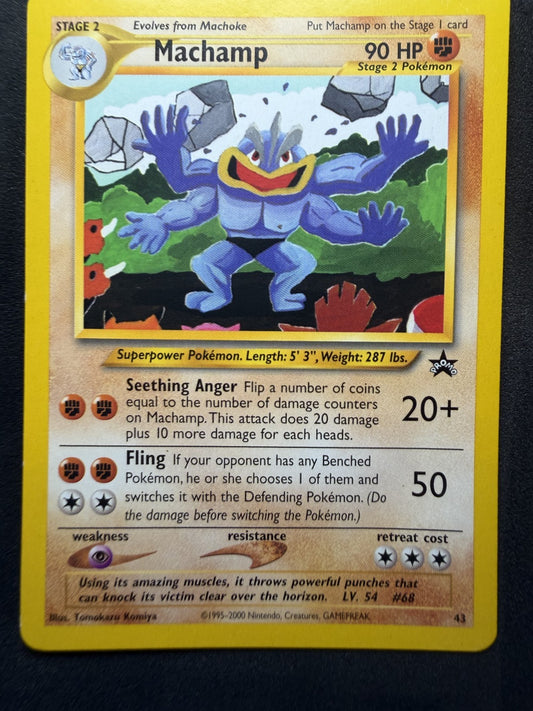 Machamp 43 Black Star Promo Wizards WOTC 2002 Pokemon TCG Card - LP