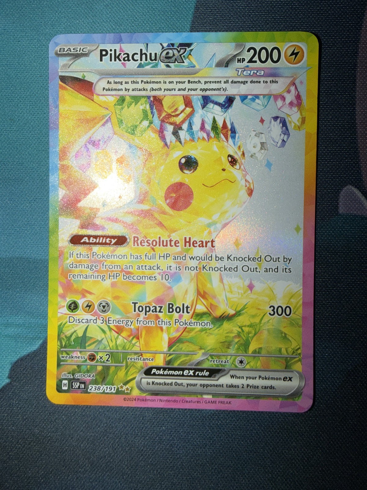 Pikachu ex - 238/191 - SIR - Surging Sparks - Read Description - NM