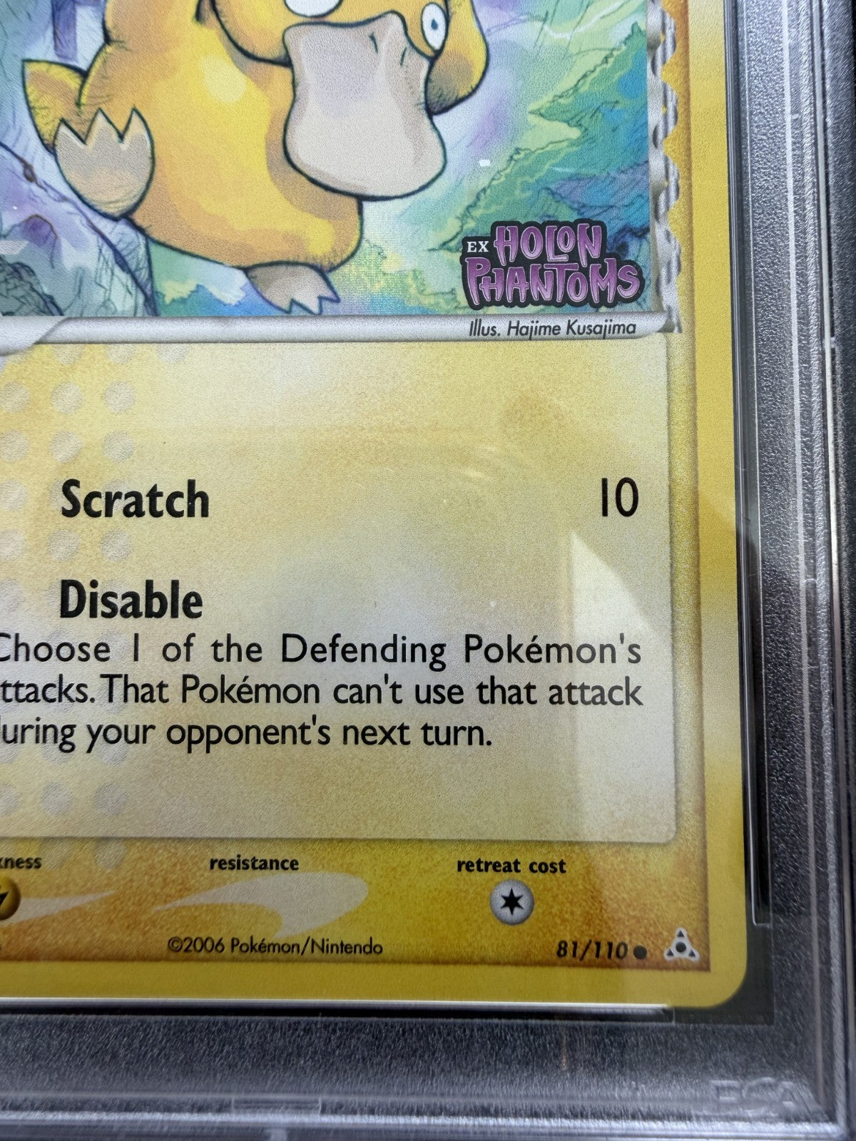 Psyduck 81/110 EX Holon Phantoms Reverse Holo 2006 Pokemon Card - (79 POP) - PSA 9