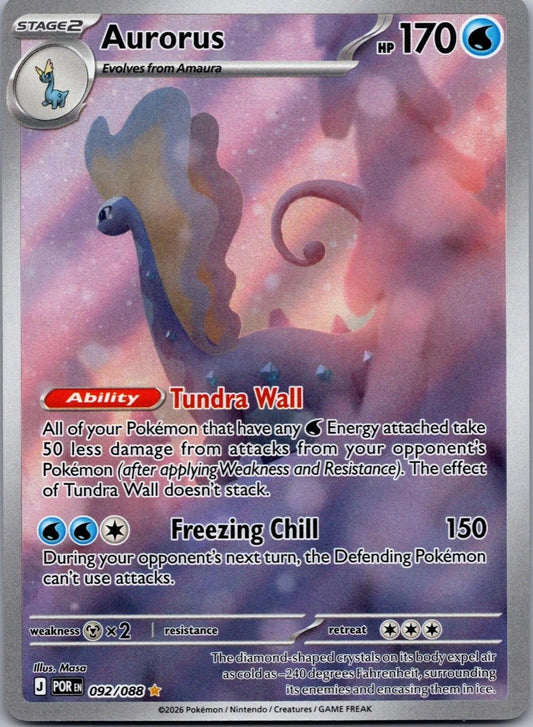 Aurorus 092/088 - Holofoil ME03 Perfect Order - Shiny Rare Near - Mint