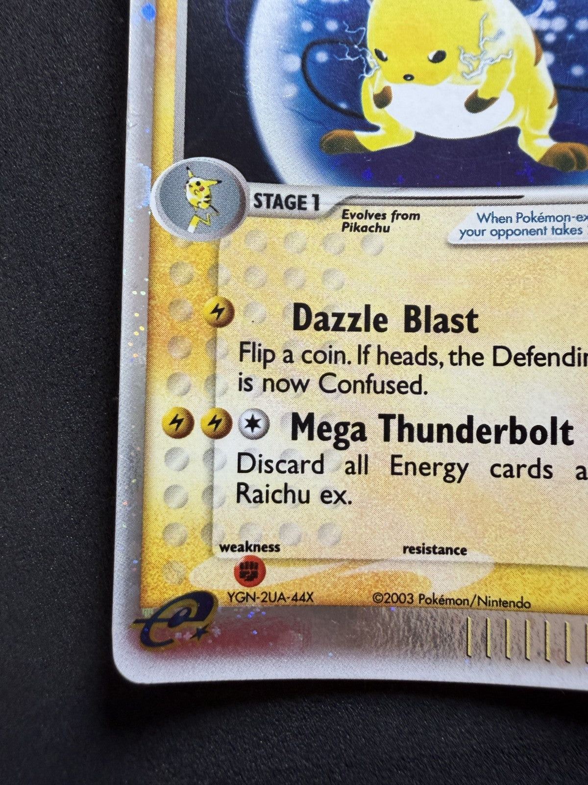Raichu ex - 98/100 - Ultra-Rare Ex Sandstorm - & TRIPLE SWIRL - LP
