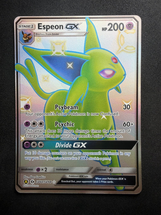 Espeon GX SV60/SV94 Shiny GX Rare Hidden Fates Shiny Vault Pokemon - NM