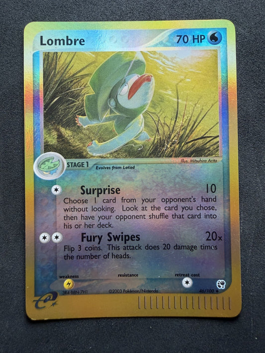 Lombre 46/100 Sandstorm Pokemon Reverse Holo - NM
