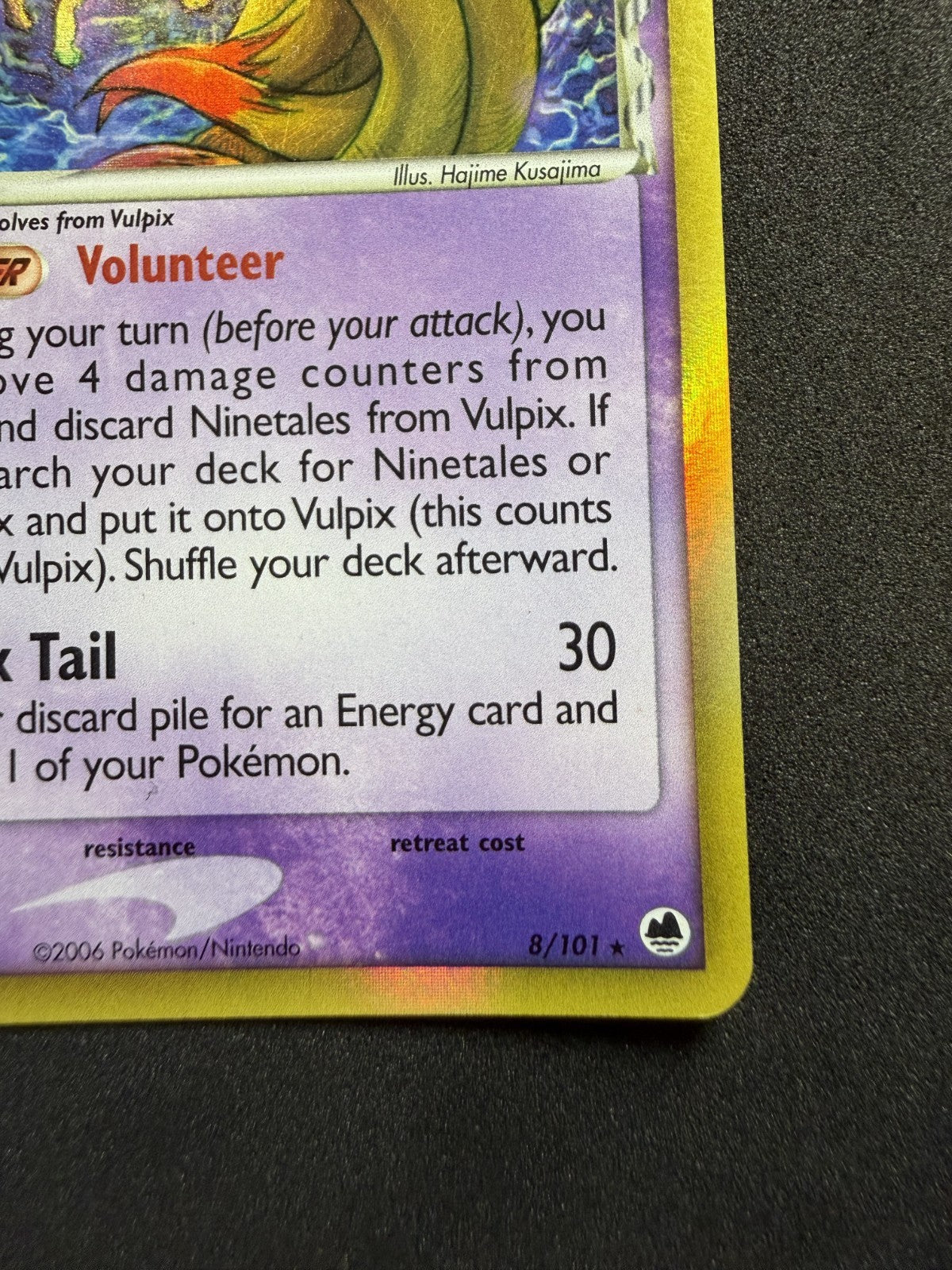 2006 Pokémon EX Dragons Frontier Ninetales Delta Species Holo - Print lines - LP