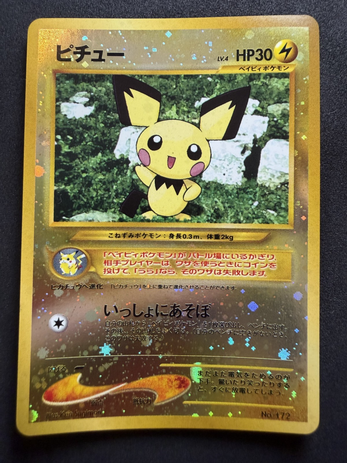 Pichu No. 172 - Neo Premium File 2 JP - Reverse Holo - LP