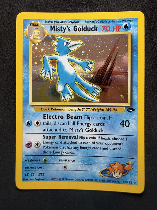 Misty's Golduck 12/132 Unlimited Holo Gym Challenge Pokemon 2000 - NM
