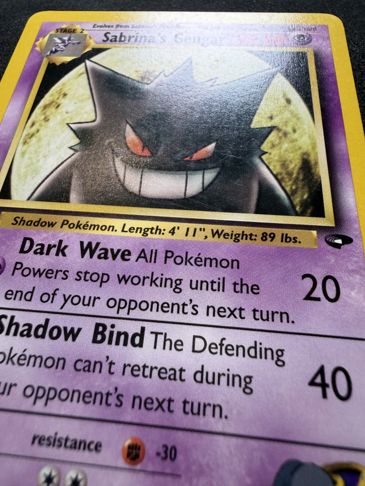 Pokémon TCG 2000 Gym Challenge Sabrina's Gengar Rare 29/132 - NM