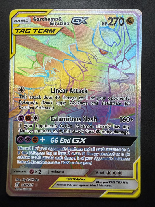 Pokémon TCG Garchomp & Giratina Tag Team GX Unified Minds 247/236 - NM