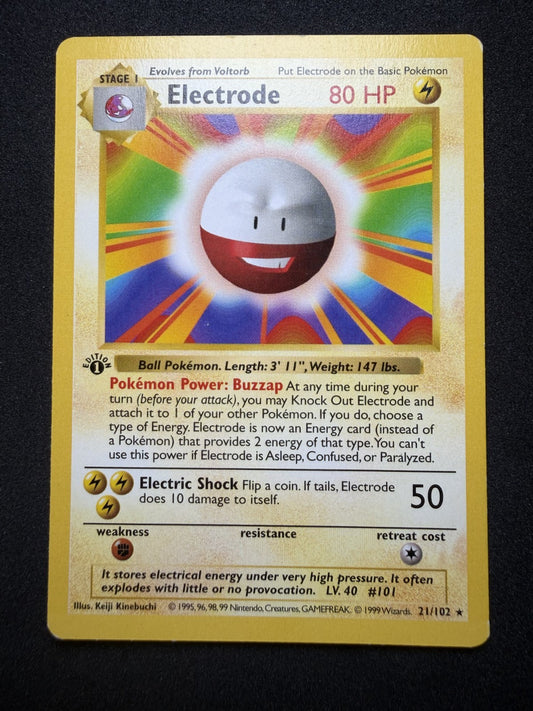 Pokemon TCG: Electrode [1st Edition] #21 Shadowless - LP+