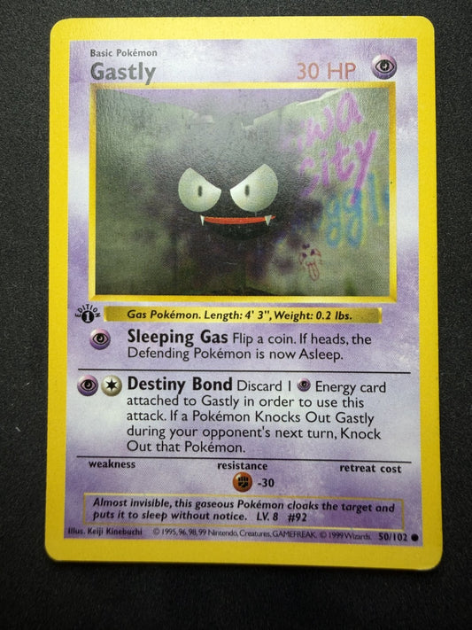 Pokemon TCG: Gastly [1st Edition] #50 shadowless - LP