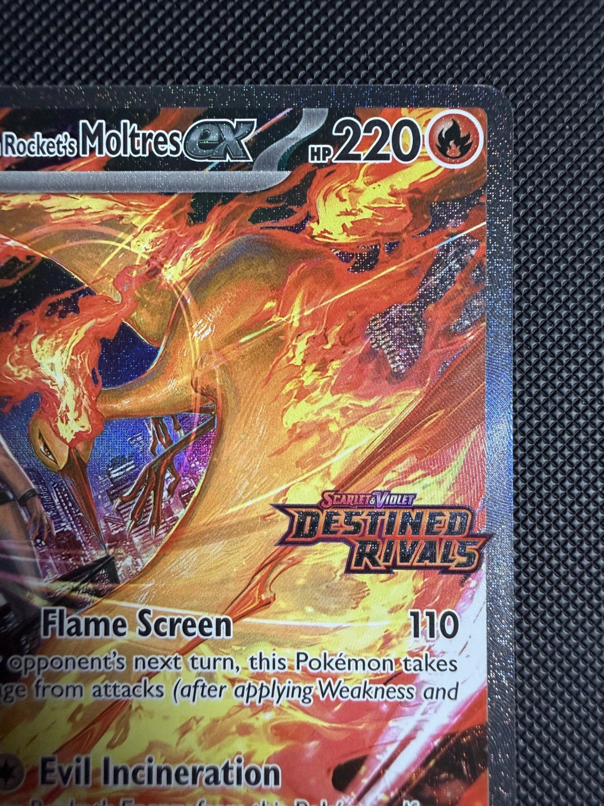 Team Rocket’s Moltres EX -229/182 Destined Rivals Stamp Pokémon - NM