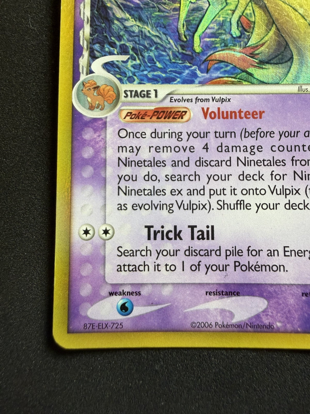2006 Pokémon EX Dragons Frontier Ninetales Delta Species Holo - Print lines - LP