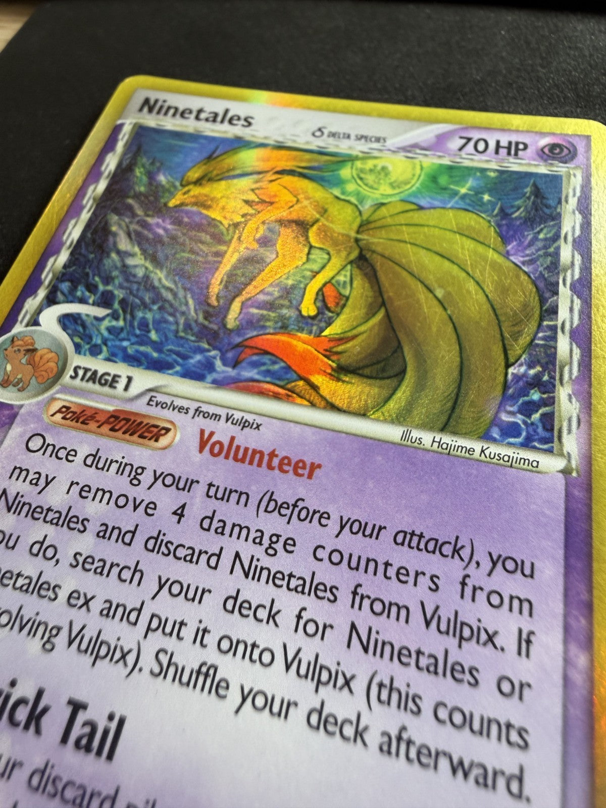 2006 Pokémon EX Dragons Frontier Ninetales Delta Species Holo - Print lines - LP