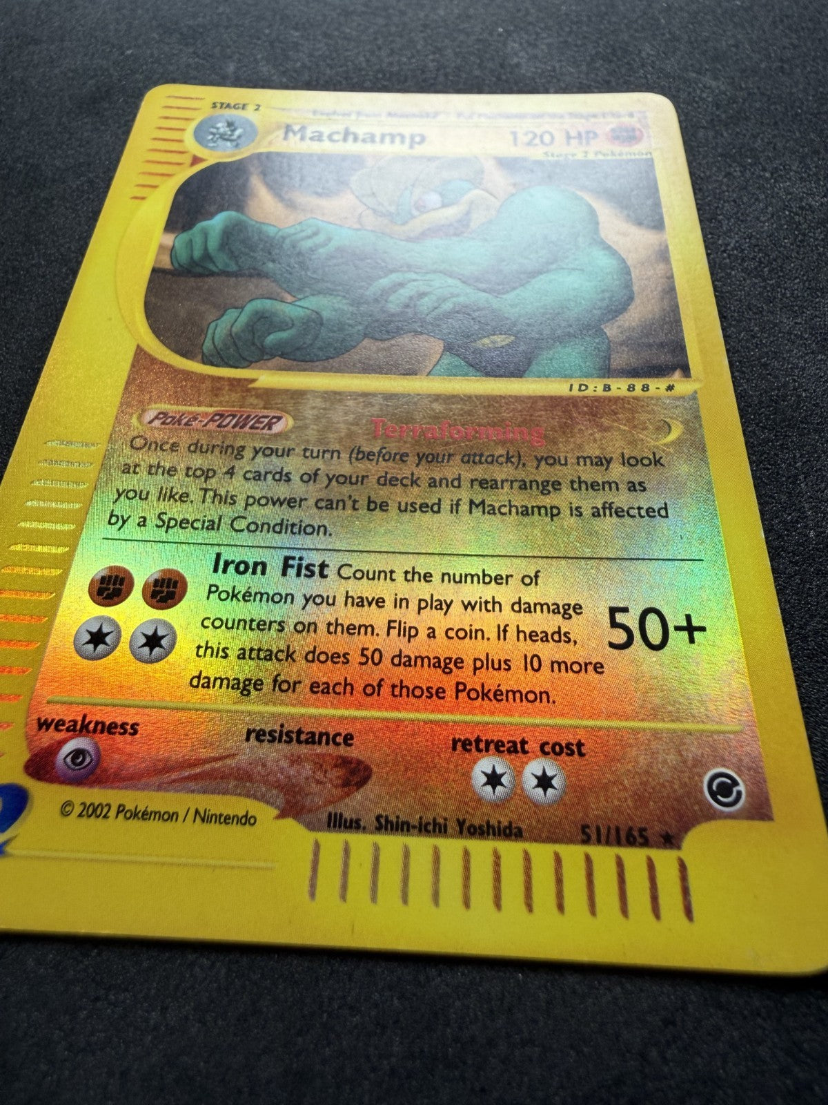 Machamp 51/165 Rare Expedition Base Set Pokemon Reverse Holo - MP
