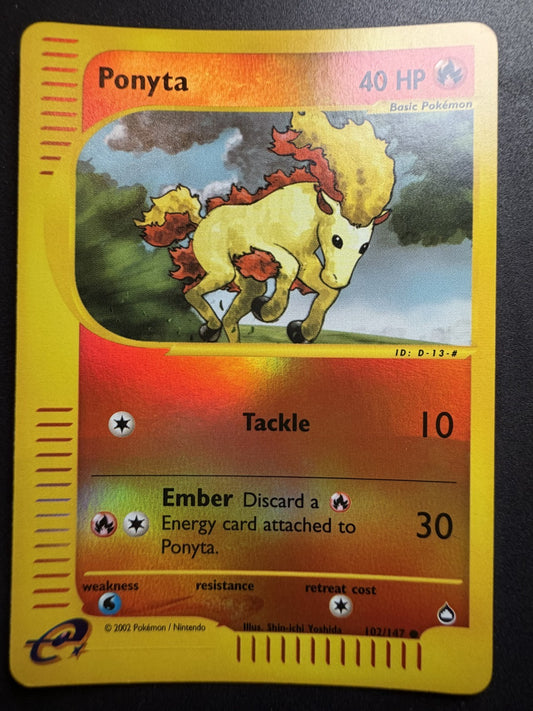 Pokemon TCG Aquapolis Reverse Holo: Ponyta 102/147 - NM