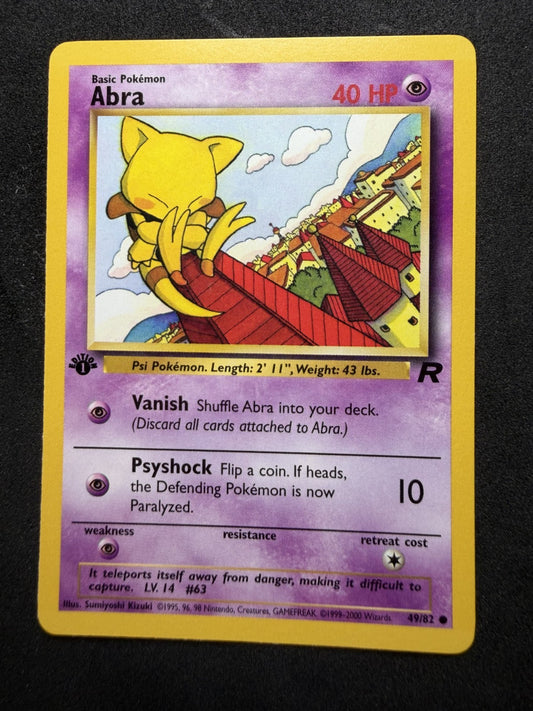 Pokemon TCG: Abra [1st Edition] #49 Pokemon Team Rocket - NM