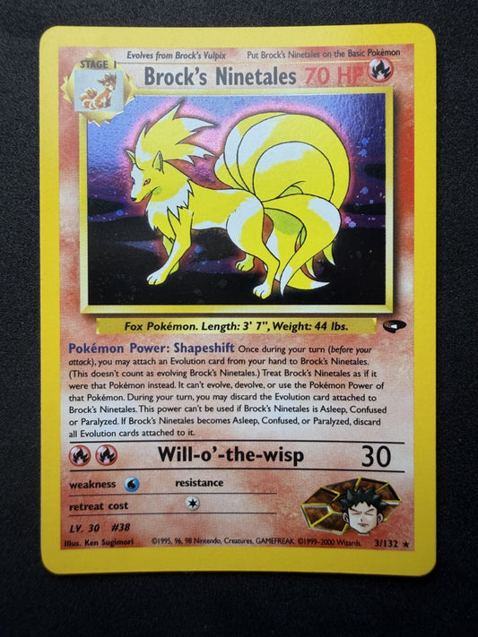 Pokemon TCG: Brock's Ninetales #3 Pokemon Gym Challenge Holo - NM