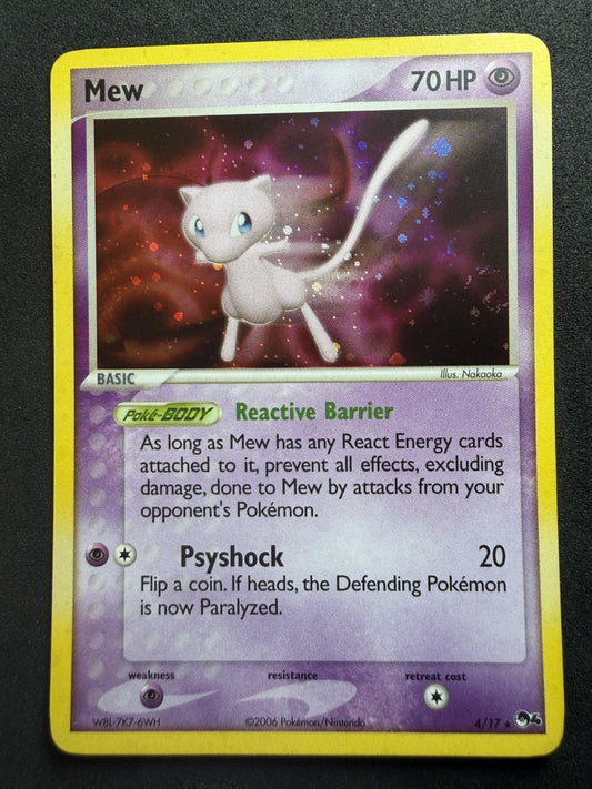 Mew - 4/17 - 2006 Pop Series 4 Promo - Holo Rare - & SWIRL - NM