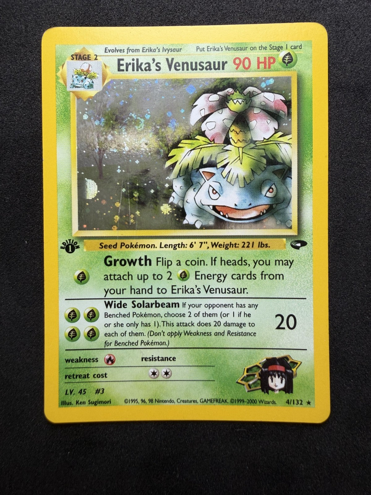 Pokemon TCG: Erikas Venusaur [1st Edition] #4 Pokemon Gym Challenge - LP & SWIRL