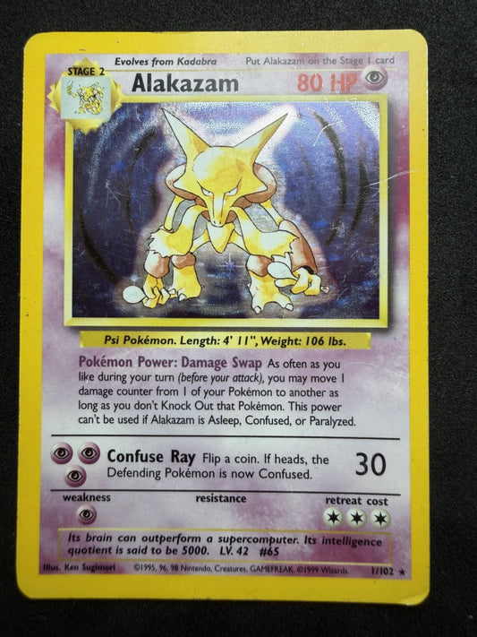 Pokemon TCG: Alakazam #1 Pokemon Base Set Holo - MP