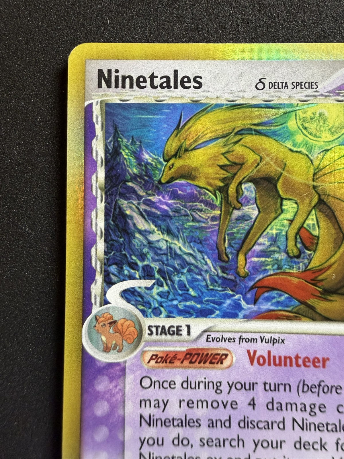 2006 Pokémon EX Dragons Frontier Ninetales Delta Species Holo - Print lines - LP