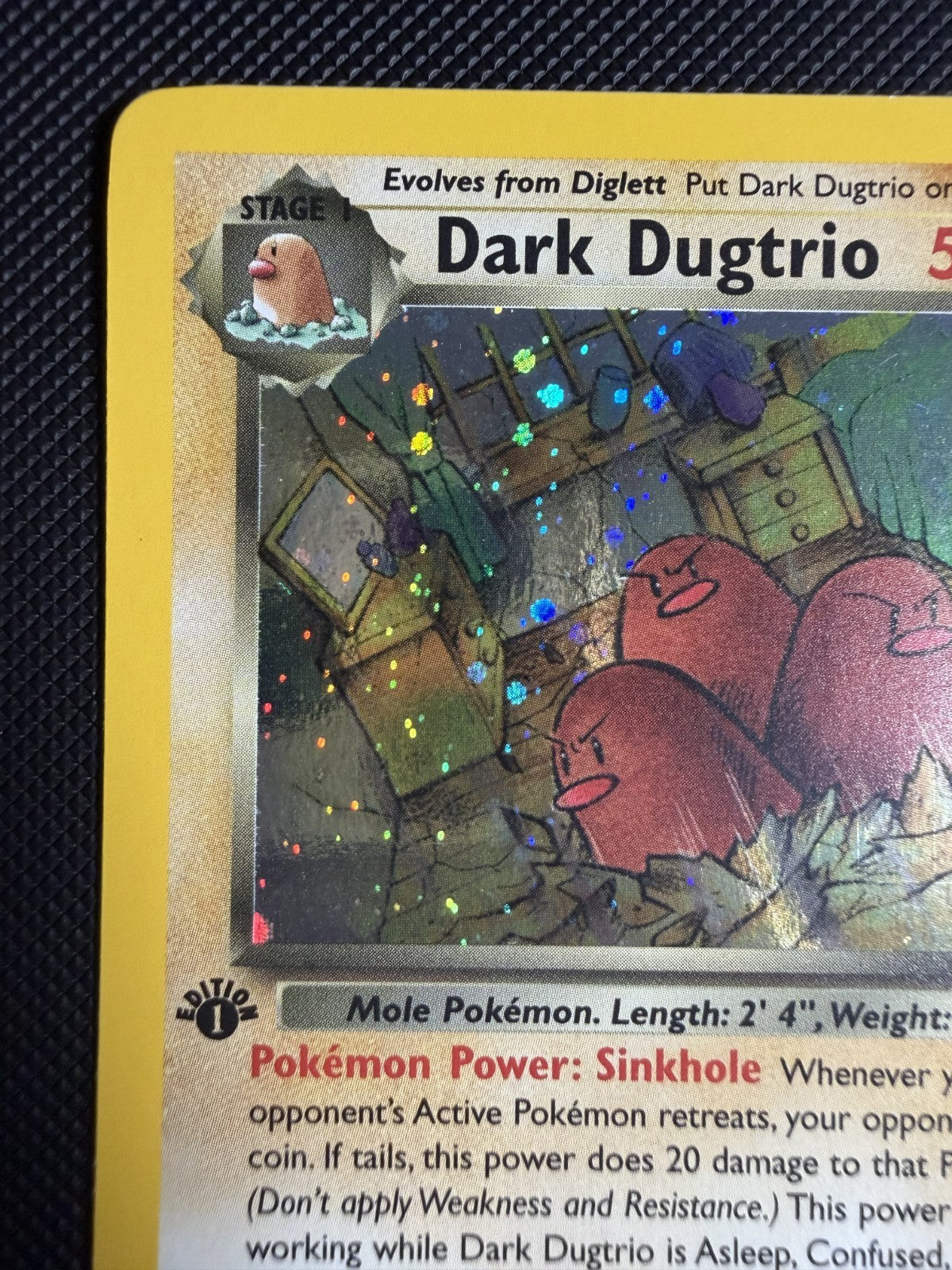 Dark Dugtrio 6/82 1st Edition Holo Team Rocket Pokemon - NM