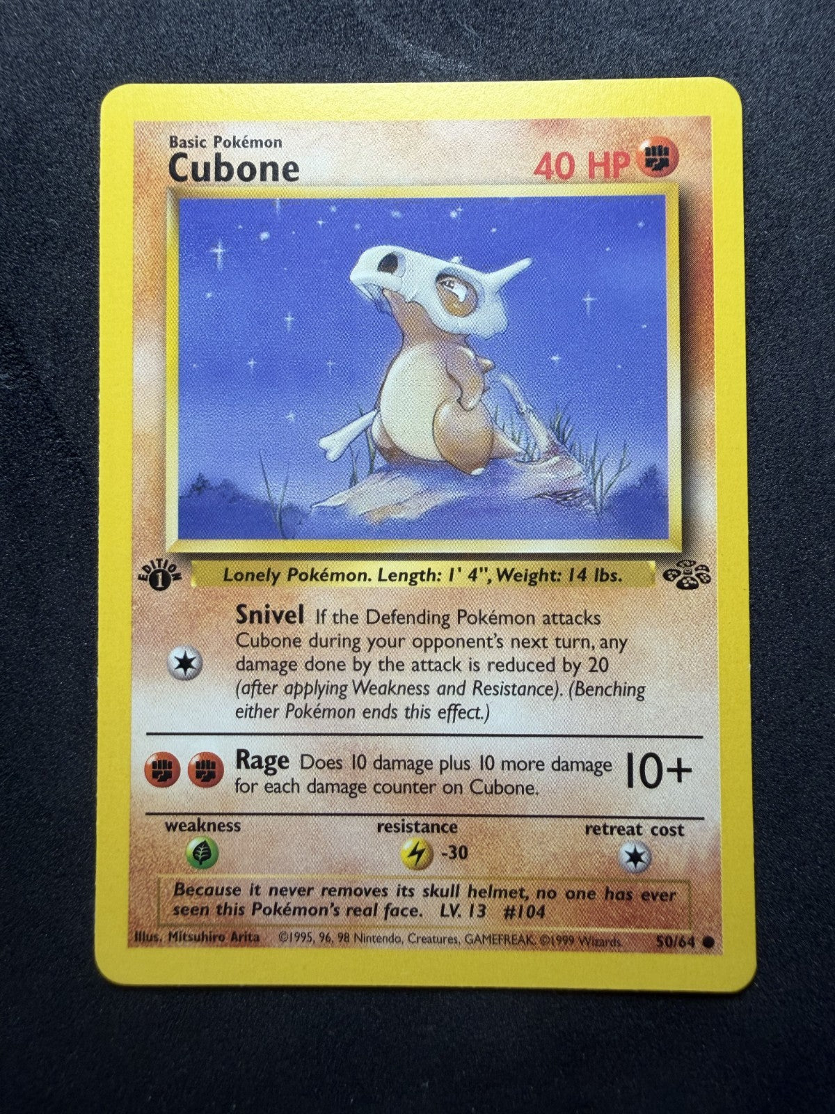 Pokemon TCG: Cubone [1st Edition] #50 Pokemon Jungle - LP+