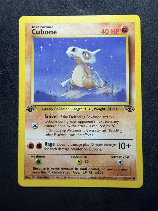Pokemon TCG: Cubone [1st Edition] #50 Pokemon Jungle - LP+