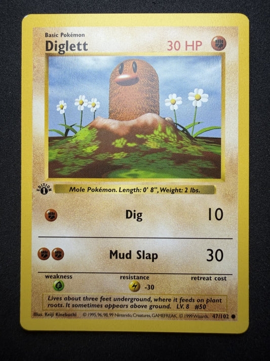 Pokemon TCG: Diglett [1st Edition] #47 Shadowless - NM