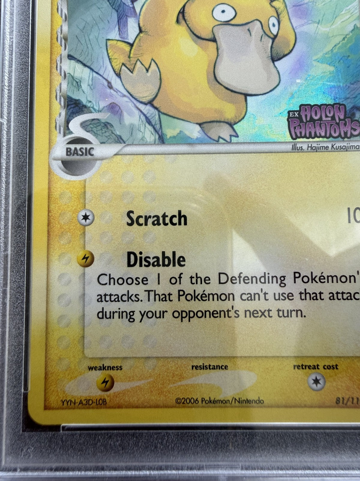 Psyduck 81/110 EX Holon Phantoms Reverse Holo 2006 Pokemon Card - (79 POP) - PSA 9