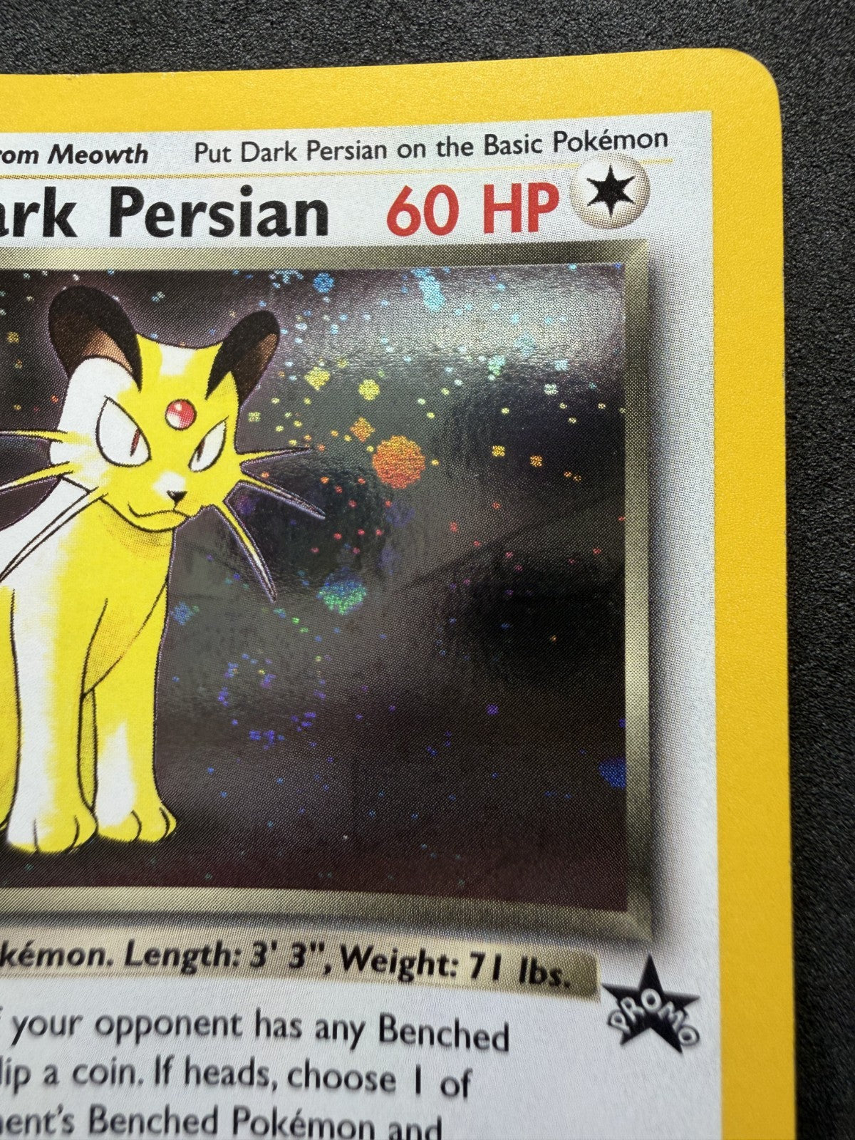 Pokémon TCG - Dark Persian - Black Star Promo #17 - & SWIRL 🌀 - NM