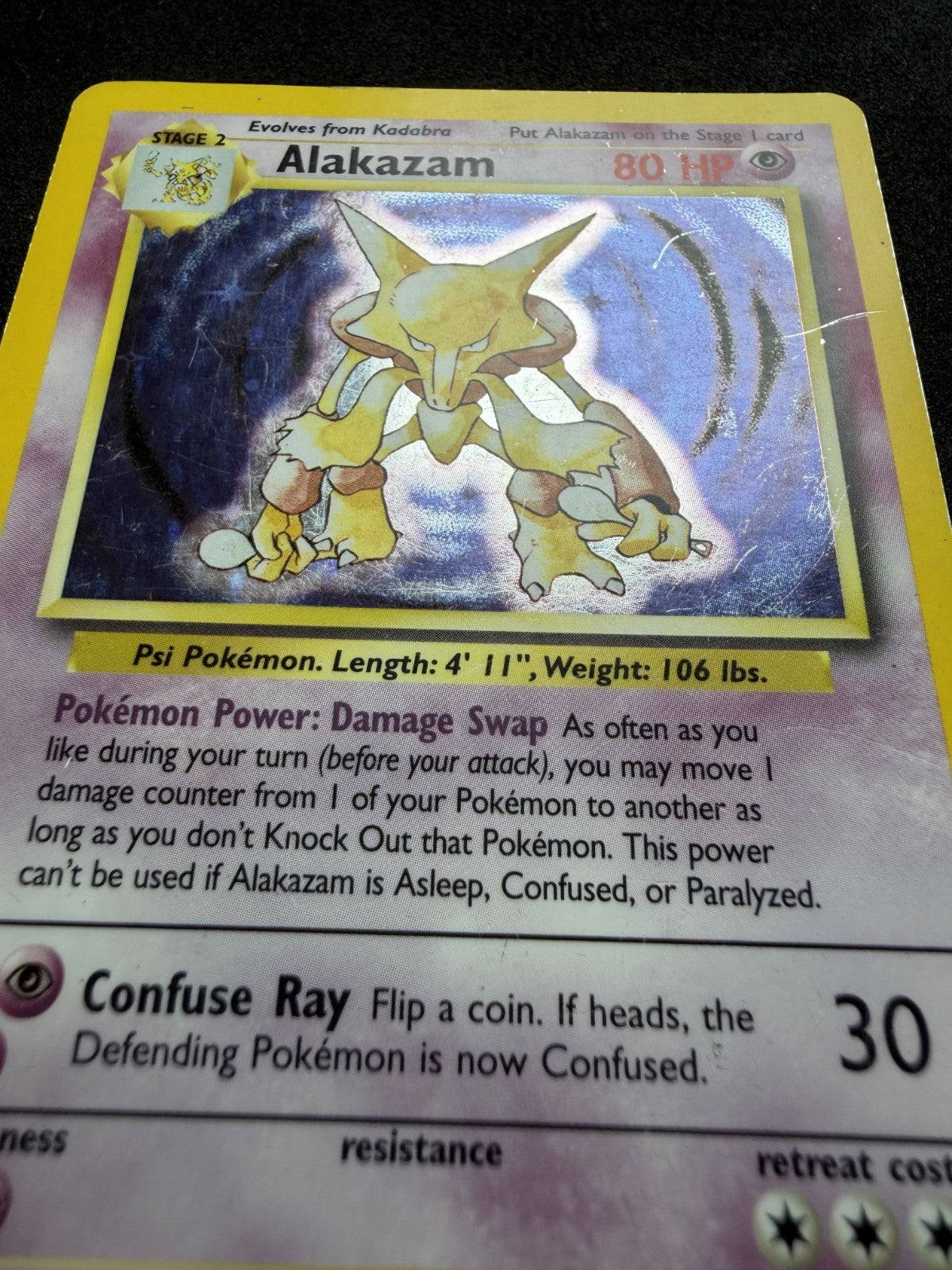 Pokemon TCG: Alakazam #1 Pokemon Base Set Holo - MP