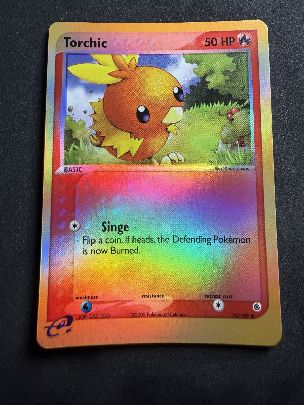 2003 Pokémon TCG Torchic EX Ruby and Sapphire 74/109 Reverse Holo - LP